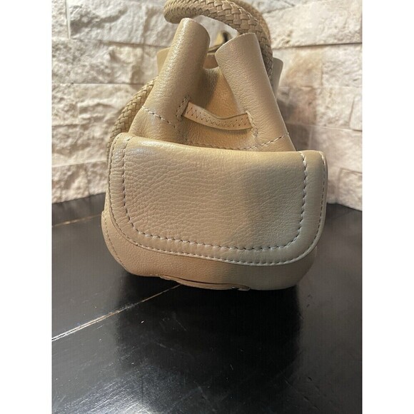 Cole Haan Tan Leather Tassel Draw String Small Hobo Bag - Picture 4 of 16